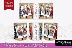 Christmas Photo Mug Wrap PNG - Christmas Tree Picture Frame Product Image 1