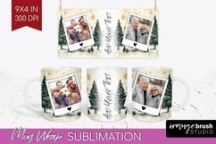 Christmas Photo Mug Wrap PNG - Christmas Tree Picture Frame Product Image 1