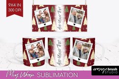 Christmas Photo Mug Wrap PNG - Christmas Tree Picture Frame Product Image 1