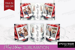 Floral Photo Mug Wrap PNG - Peony Flower Picture Frame Mug Product Image 1