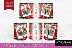 Floral Photo Mug Wrap PNG - Peony Flower Picture Frame Mug Product Image 1