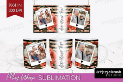 Floral Photo Mug Wrap PNG - Peony Flower Picture Frame Mug Product Image 1