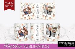 Christmas Photo Mug Wrap PNG - Snowman Picture Frame Mug Product Image 1