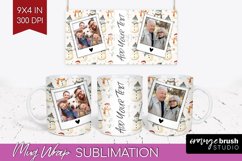 Christmas Photo Mug Wrap PNG - Snowman Picture Frame Mug Product Image 1