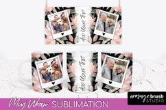 Add Your Photo Mug Wrap -Floral Mug Sublimation Design Product Image 1