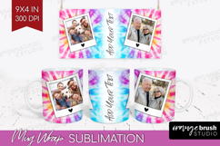 Tie Dye Photo Mug Wrap PNG - Rainbow Picture Frame Mug Product Image 1