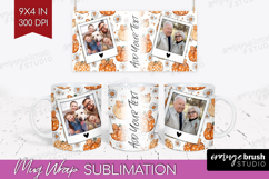 Pumpkun Photo Mug Wrap PNG - Fall Picture Frame Mug Product Image 1