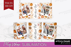 Pumpkun Photo Mug Wrap PNG - Fall Picture Frame Mug Product Image 1