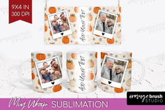 Pumpkun Photo Mug Wrap PNG - Fall Picture Frame Mug Product Image 1