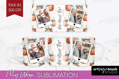 Pumpkun Photo Mug Wrap PNG - Fall Picture Frame Mug Product Image 1