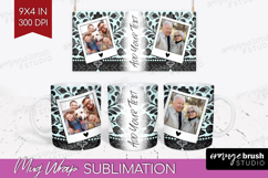 Folk Flowers Photo Mug Wrap PNG - Floral Picture Frame Mug Product Image 1