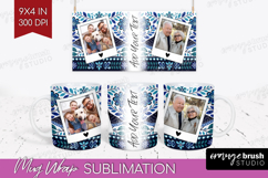 Folk Flowers Photo Mug Wrap PNG - Floral Picture Frame Mug Product Image 1