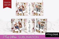 Rose Photo Mug Wrap PNG - Floral Picture Frame Mug Product Image 1