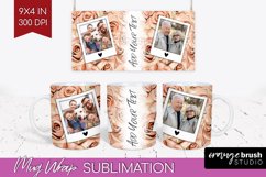 Rose Photo Mug Wrap PNG - Floral Picture Frame Mug Product Image 1