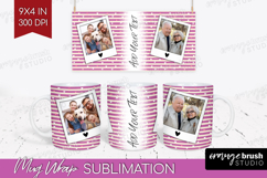 Heart Pattern Photo Mug Wrap PNG - Valentines Day Picture Product Image 1