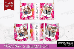 Heart Pattern Photo Mug Wrap PNG - Valentines Day Picture Product Image 1