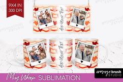 Heart Pattern Photo Mug Wrap PNG - Valentines Day Picture Product Image 1