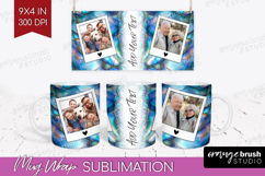 Pearl Photo Mug Wrap PNG - Pearl Texture Picture Frame Mug Product Image 1