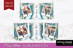 Pearl Photo Mug Wrap PNG - Pearl Texture Picture Frame Mug Product Image 1