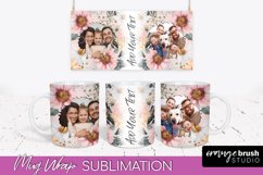 Add Your Photo Mug Wrap -Floral Mug Sublimation Design Product Image 1