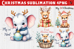 My first Christmas | Cute Christmas animal sublimation Product Image 1