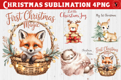 My first Christmas | Cute Christmas animal sublimation Product Image 1
