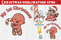 My first Christmas | Cute Christmas animal sublimation Product Image 1