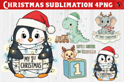 My first Christmas | Cute Christmas animal sublimation Product Image 1