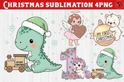 My first Christmas | Cute Christmas animal sublimation Product Image 1