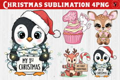 My first Christmas | Cute Christmas animal sublimation Product Image 1
