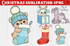 My first Christmas | Cute Christmas animal sublimation Product Image 1