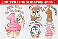 My first Christmas | Cute Christmas animal sublimation Product Image 1