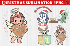 My first Christmas | Cute Christmas animal sublimation Product Image 1