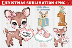My first Christmas | Cute Christmas animal sublimation Product Image 1
