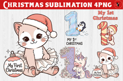 My first Christmas | Cute Christmas animal sublimation Product Image 1