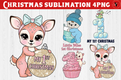 My first Christmas | Cute Christmas animal sublimation Product Image 1