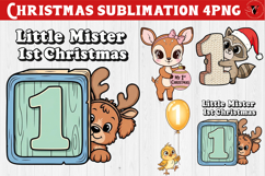 My first Christmas | Cute Christmas animal sublimation Product Image 1