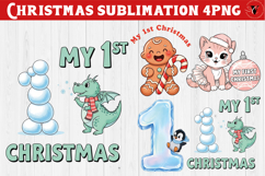 My first Christmas | Cute Christmas animal sublimation Product Image 1