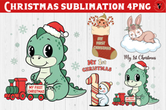 My first Christmas | Cute Christmas animal sublimation Product Image 1
