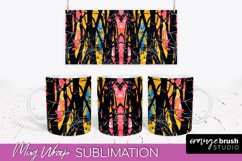 Neon Halloween Mug Wrap - Spooky Mug Sublimation Designs Product Image 1