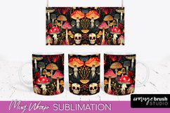 Neon Halloween Mug Wrap - Spooky Mug Sublimation Designs Product Image 1