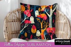 Neon Halloween Pillow Sublimation - Spooky Pillow Cover Product Image 1