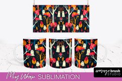 Neon Halloween Mug Wrap - Spooky Mug Sublimation Designs Product Image 1
