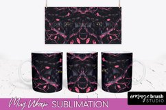 Neon Halloween Mug Wrap - Spooky Mug Sublimation Designs Product Image 1