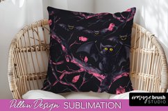 Neon Halloween Pillow Sublimation - Spooky Pillow Cover Product Image 1