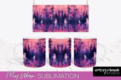 Neon Halloween Mug Wrap - Spooky Mug Sublimation Designs Product Image 1