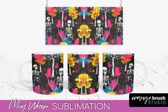 Neon Halloween Mug Wrap - Spooky Mug Sublimation Designs Product Image 1