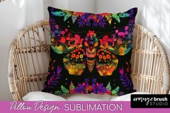 Neon Halloween Pillow Sublimation - Spooky Pillow Cover Product Image 1