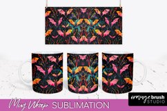 Neon Halloween Mug Wrap - Spooky Mug Sublimation Designs Product Image 1