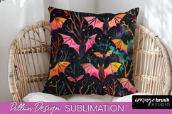 Neon Halloween Pillow Sublimation - Spooky Pillow Cover Product Image 1